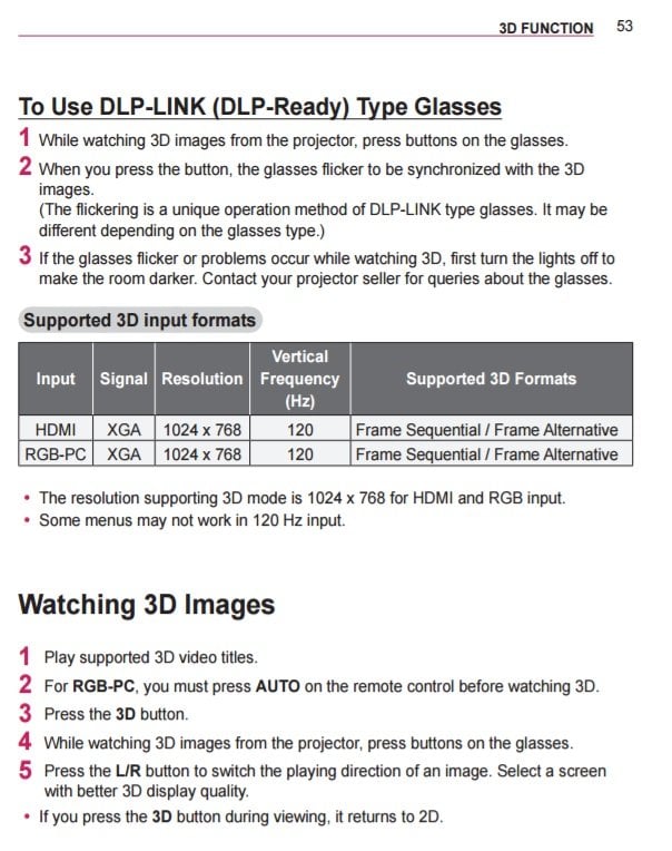 LG 3D Projeksiyonda nasıl 3d alınır