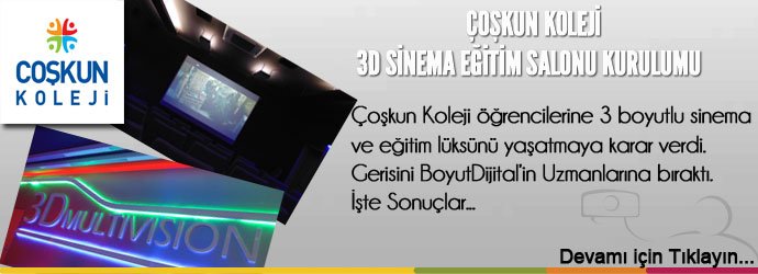 3D Sinema Salonu Coşkun Koleji