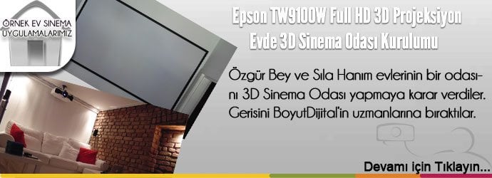 3D Ev Sinema Salonu Kurulumu