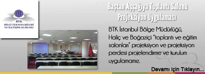 Toplantı Salonu Projeksiyon Perdesi Uygulaması