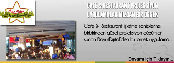 Cafe Restaurant Projeksiyon Uygulaması