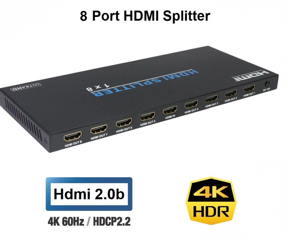 HDMI 2.0b 1x8 4K HDMI Splitter