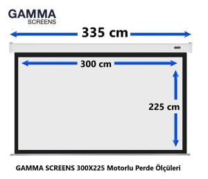 Gamma Screens 300x225 Motorlu Projeksiyon Perdesi