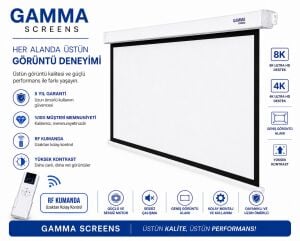 Gamma Screens 300x225 Motorlu Projeksiyon Perdesi