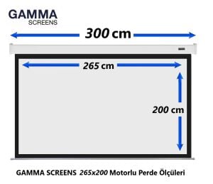 Gamma Screens 265x200 Motorlu Projeksiyon Perdesi