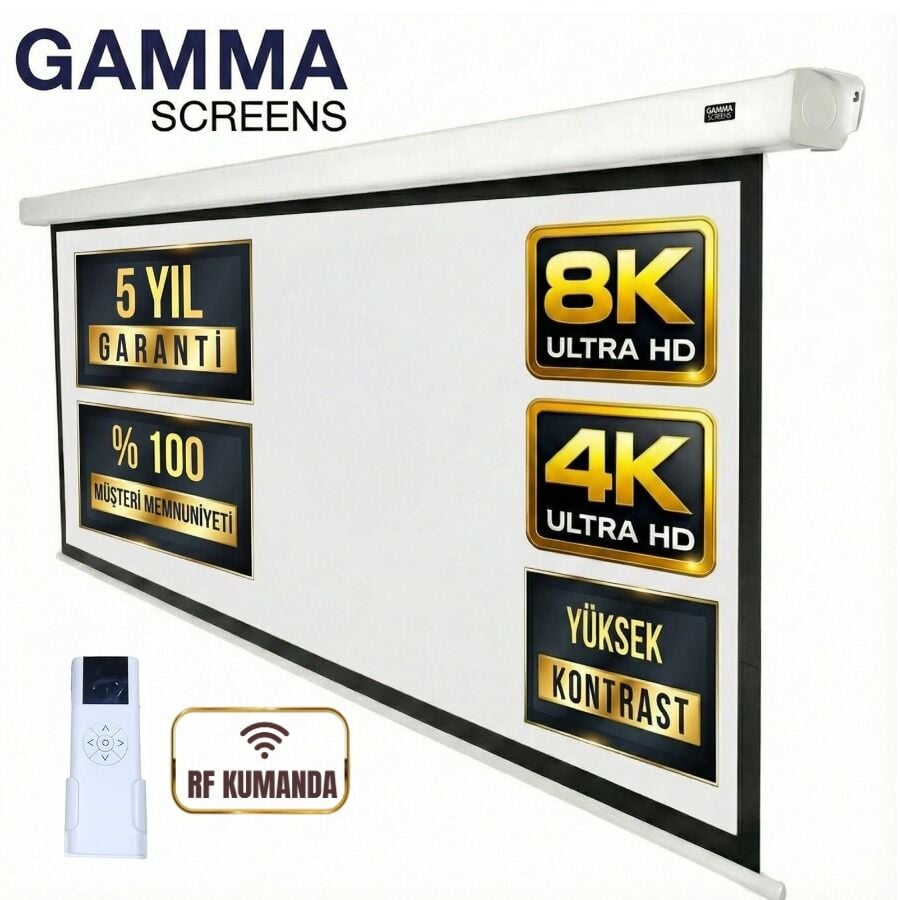 Gamma Screens 180x180 Motorlu Projeksiyon Perdesi