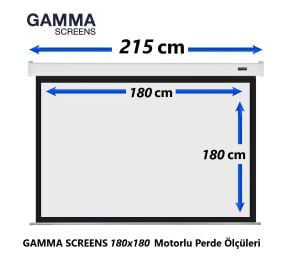 Gamma Screens 180x180 Motorlu Projeksiyon Perdesi