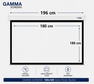 Gamma Screens 180x180 Storlu Projeksiyon Perdesi