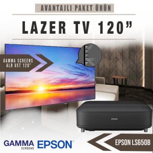 Epson LS650B 120 inç ALR UST Lazer TV Paketi