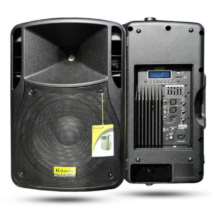 KÖNİG K-1512A 2-YOLLU AKTİF KABİN HOPARLÖR - 300W