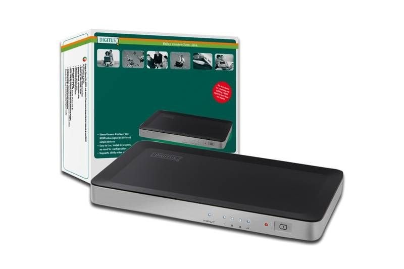 Assmann  Digitus DS-42300 1x4 HDMI Splitter 104 HDMI Çoklayıcı HDMI Çoğaltıcı