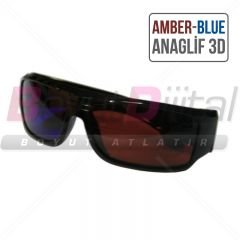 Anaglif Kemik 3D Gözlük - Anaglyph 3 Boyutlu Gözlük 100 adet Magenta/Green