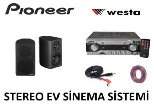 Pioneer S-31 B-K Hoparlör + Stereo Amfi Ses Sistemi