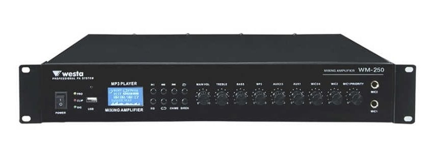 WESTA WM-250 Trafolu 250 Watt USB /MP3 Amfi
