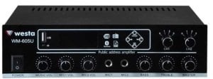 WESTA WM-605U Trafolu 100 Watt Çift Bölgeli USB /MP3 Amfi