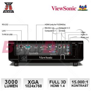 Viewsonic PJD5483S 3D Projeksiyon Cihazı Kısa Mesafe