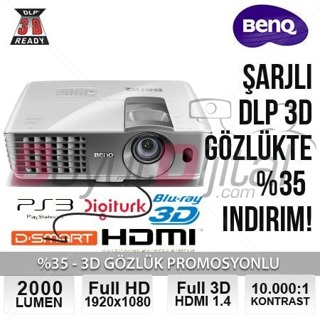 ベンキュー BenQ W1070 Full HD 1080p 3D BenQ W1070 1080P 3D Home Theater Projector (White) : Amazon