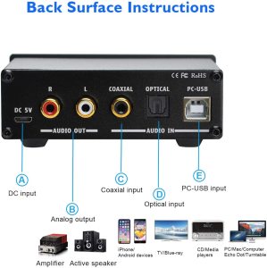SUCA-AUDIO USB DAC Converter Headphone Amplifier